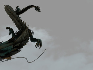 crane and dragon 3D-Modell