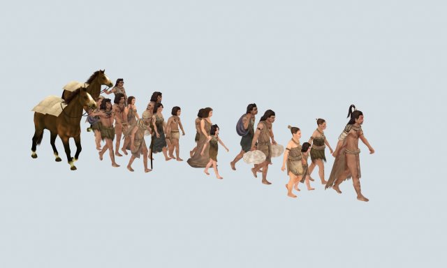 ancient people 3D Model .c4d .max .obj .3ds .fbx .stl .blend 