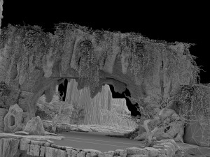 water curtain hole 3D 模型