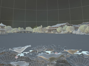lotus pond Model 3D