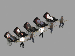 rickshaw driver 3Dモデル