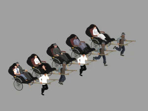 rickshaw driver 3D Model