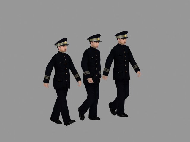 policemen 3D Model .c4d .max .obj .3ds .fbx .stl .blend 