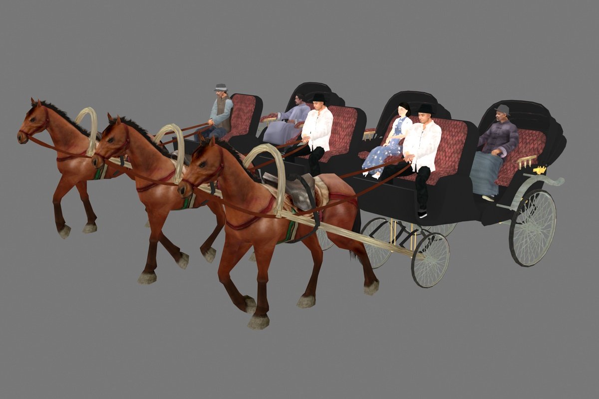 carriage 3D Модель in Лошадь 3DExport