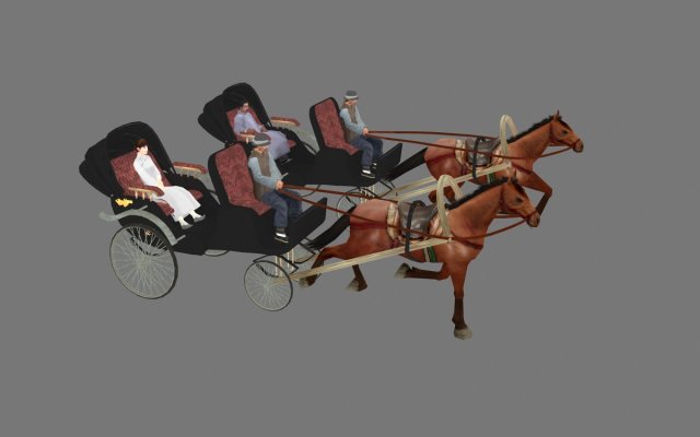 carriage 3Dモデル .c4d .max .obj .3ds .fbx .stl .blend 