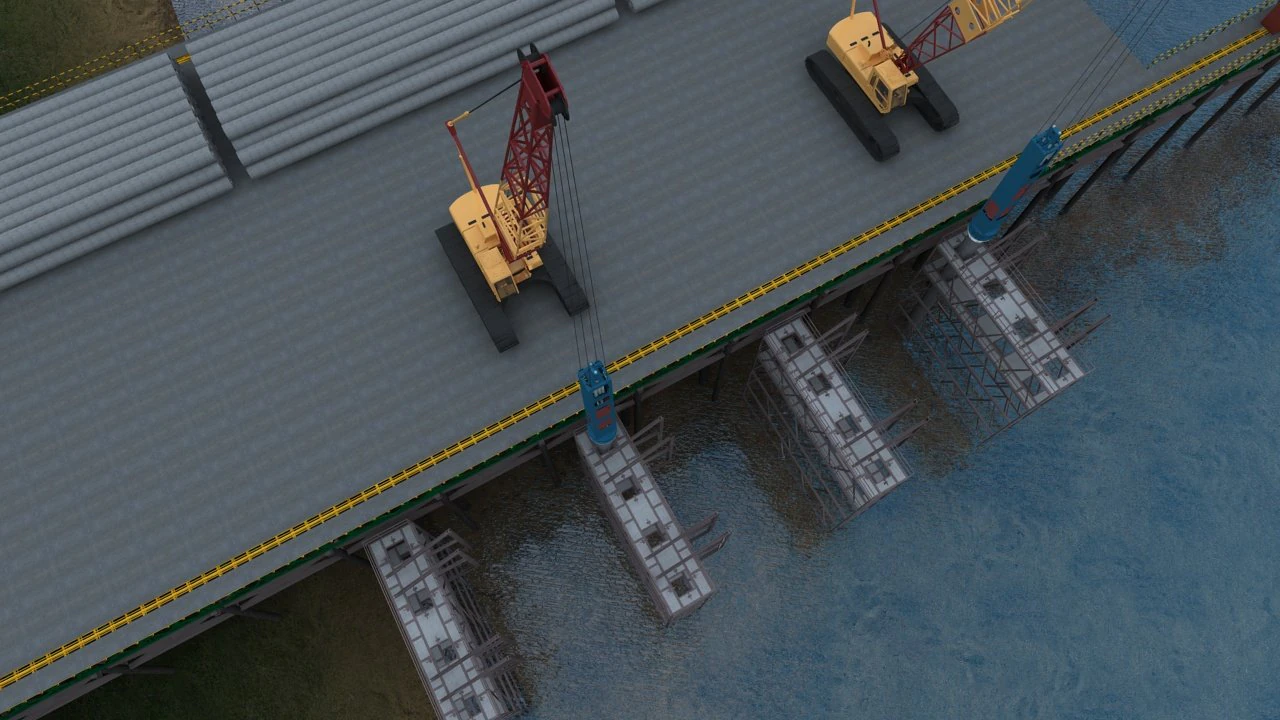 construction of bridges 3D Model .c4d .max .obj .3ds .fbx .stl .blend 