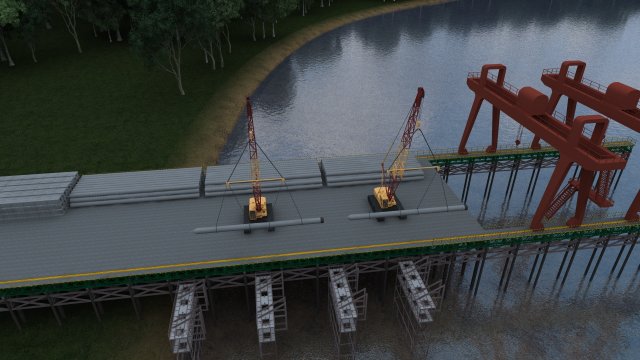 construction of bridges 3Dモデル .c4d .max .obj .3ds .fbx .stl .blend