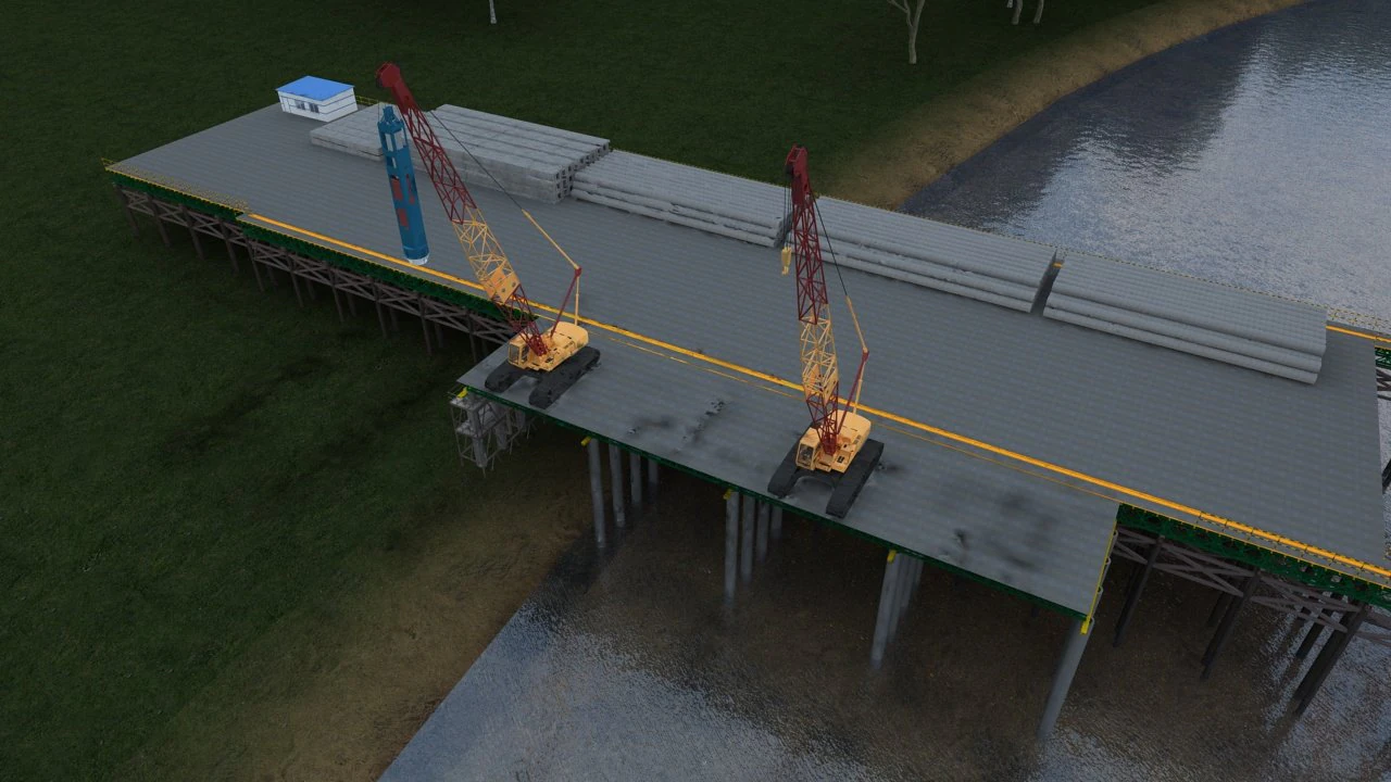 construction of bridges 3D Model .c4d .max .obj .3ds .fbx .stl .blend