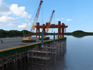 budowa mostów Model 3D