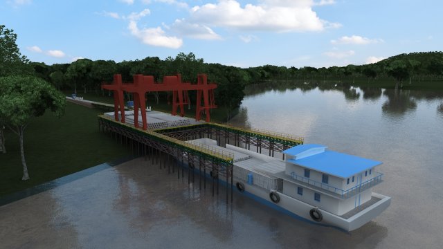 construction of bridges 3Dモデル .c4d .max .obj .3ds .fbx .stl .blend 