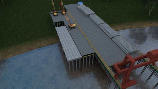 construction of bridges 3D Model .c4d .max .obj .3ds .fbx .stl .blend 