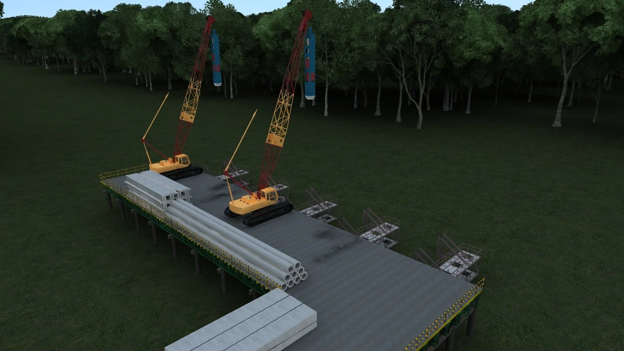 construction of bridges 3D Model .c4d .max .obj .3ds .fbx .stl .blend