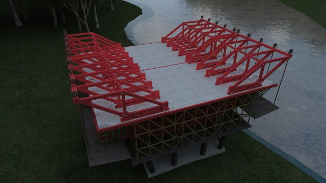 construction of bridges Model 3D .c4d .max .obj .3ds .fbx .stl .blend 