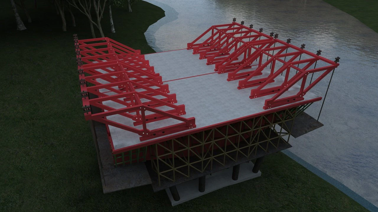 construction of bridges 3D Model .c4d .max .obj .3ds .fbx .stl .blend