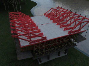 पुलों का निर्माण 3D मॉडल