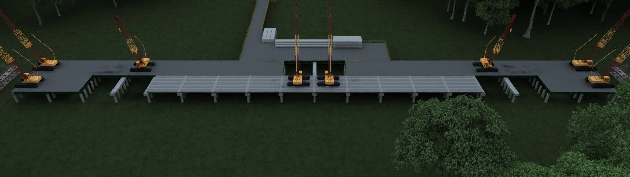 construction of bridges 3D Model .c4d .max .obj .3ds .fbx .stl .blend