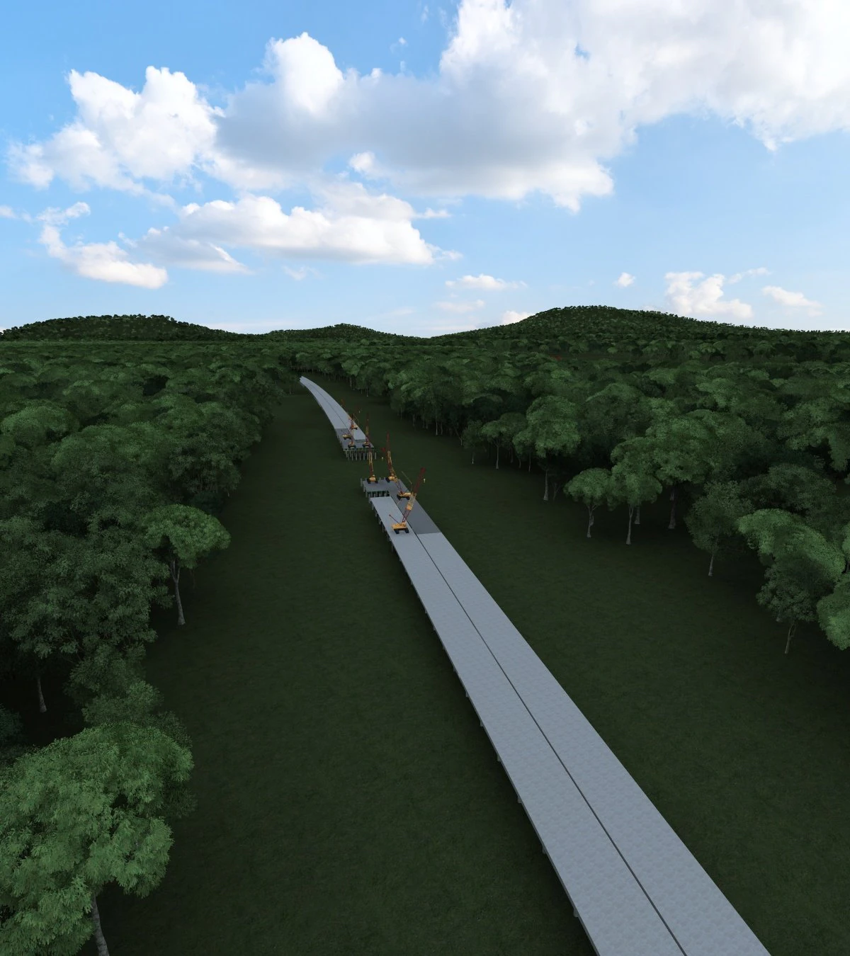 construction of bridges 3D Model .c4d .max .obj .3ds .fbx .stl .blend 