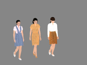 female student 3Dモデル