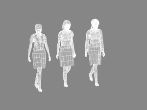female student 3Dモデル