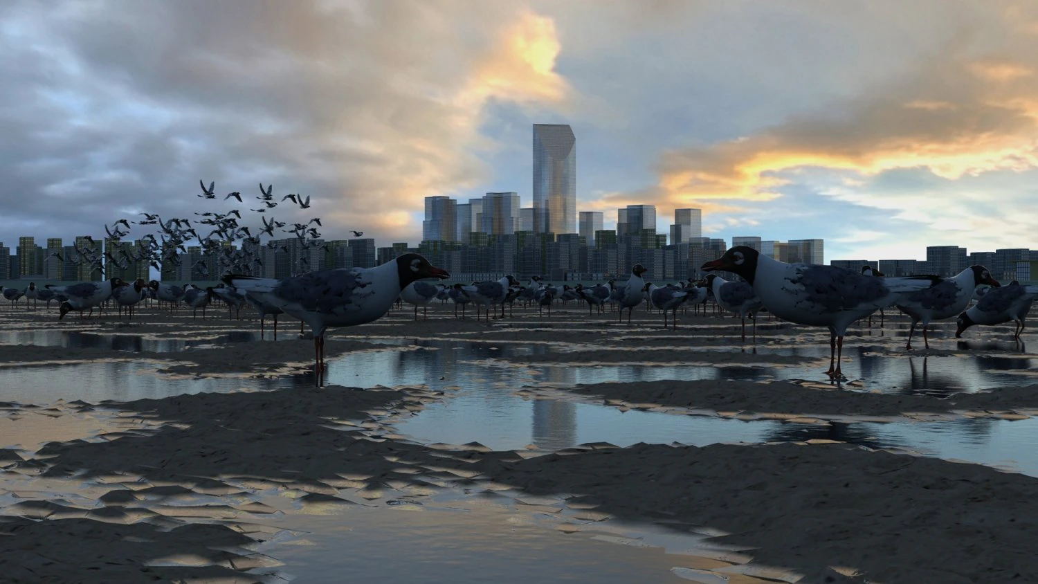 सीगल 3D मॉडल .c4d .max .obj .3ds .fbx .stl .blend 