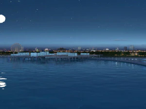sea cruise ship 3D Model