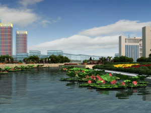 lotus pond Modèle 3D