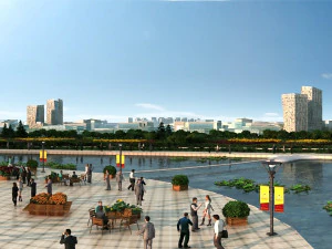 міська площа 3D Модель