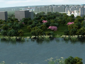 city lakes 3D Model