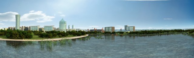 city lakes 3D Model .c4d .max .obj .3ds .fbx .stl .blend 