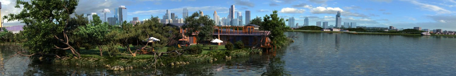 lake island 3D Model .c4d .max .obj .3ds .fbx .stl .blend