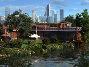 lake island Modello 3D