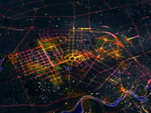 traffic flow 3D Model