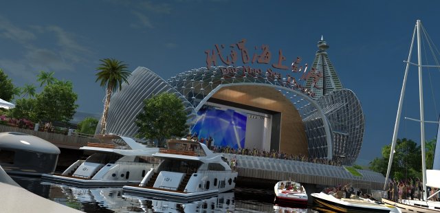 sea stage 3D 模型 .c4d .max .obj .3ds .fbx .stl .blend