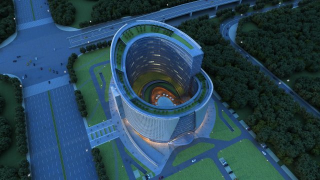 super building Model 3D .c4d .max .obj .3ds .fbx .stl .blend 