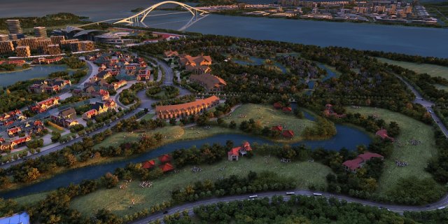 small town 3D 模型 .c4d .max .obj .3ds .fbx .stl .blend 