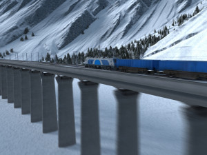 railway Modelo 3D