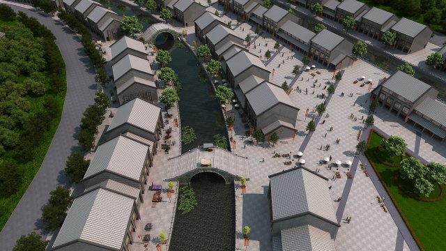 ancient town 3Dモデル .c4d .max .obj .3ds .fbx .stl .blend