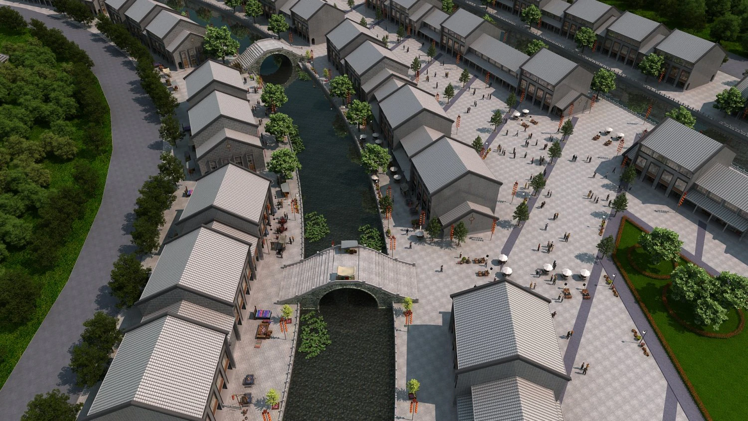 ancient town 3D Model .c4d .max .obj .3ds .fbx .stl .blend 