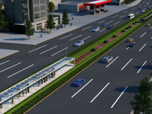 bus stop Model 3D