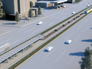 bus stop Model 3D