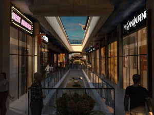 vista aérea do shopping Modelo 3D