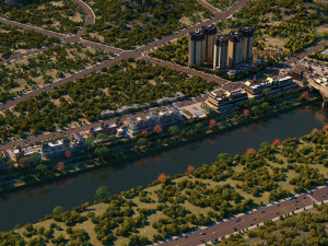 aerial view of the mall 3Dモデル