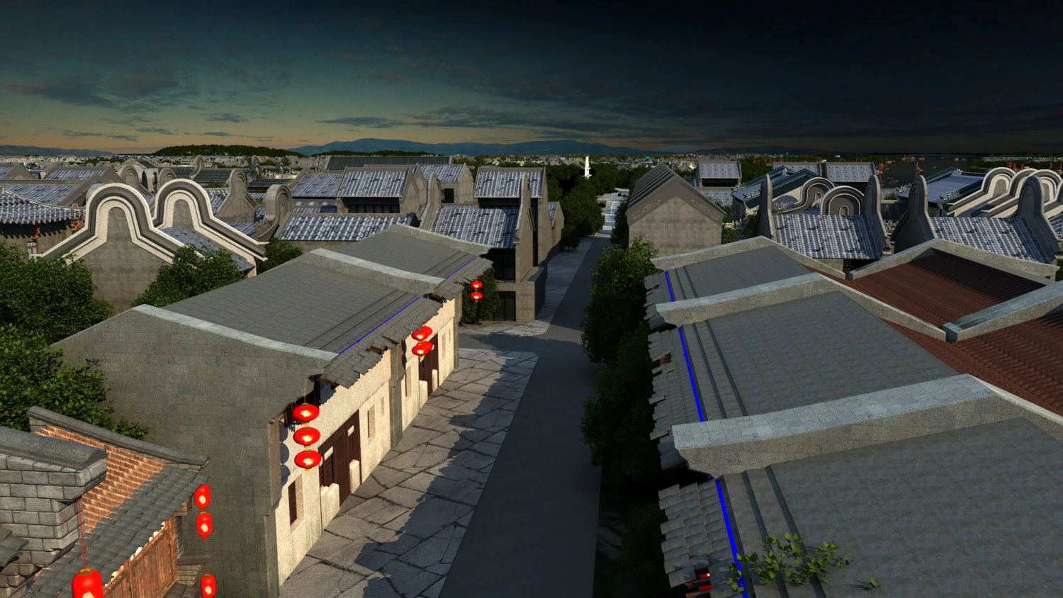 ancient town 3D Model .c4d .max .obj .3ds .fbx .stl .blend 