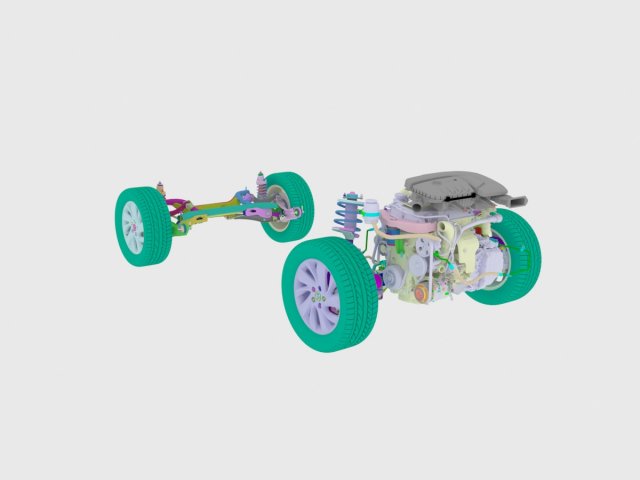 engine Model 3D .c4d .max .obj .3ds .fbx .stl .blend 
