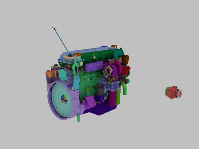 engine Modelo 3D .c4d .max .obj .3ds .fbx .stl .blend 