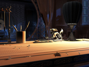 wrinting room 3D 모델