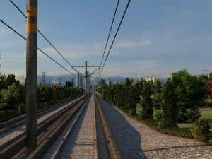 ferrovia de alta velocidade Modelo 3D