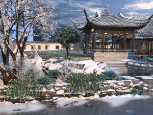 garden snow 3D 모델
