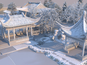garden snow 3D 모델