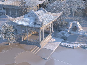 garden snow 3D 모델